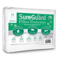 Set of 2 Smooth Queen Size SureGuard Pillow Protectors