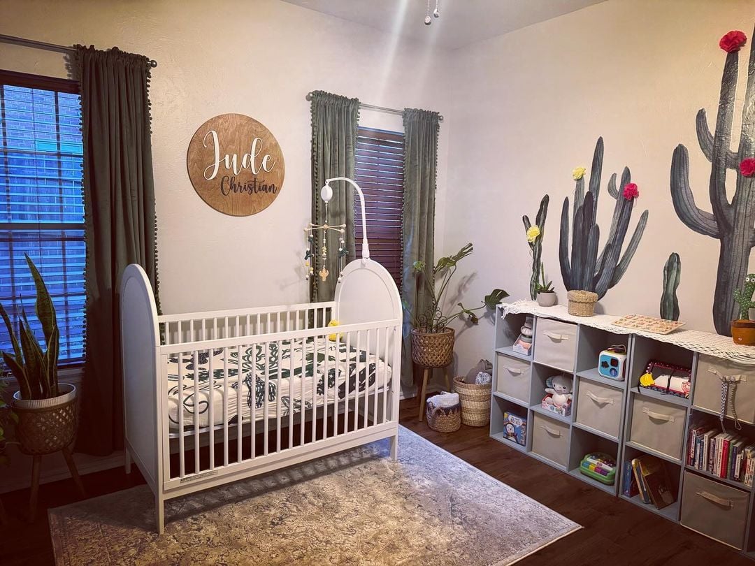 crib mattress cover in room